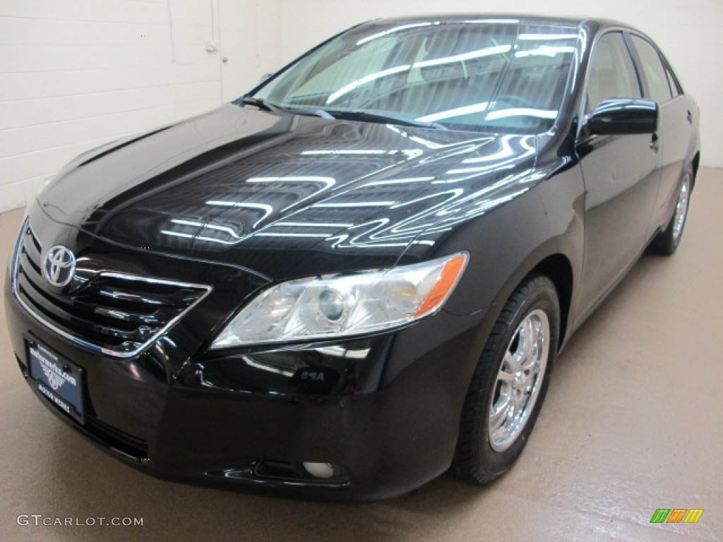 2007 Camry XLE V6 - Black / Bisque photo #4
