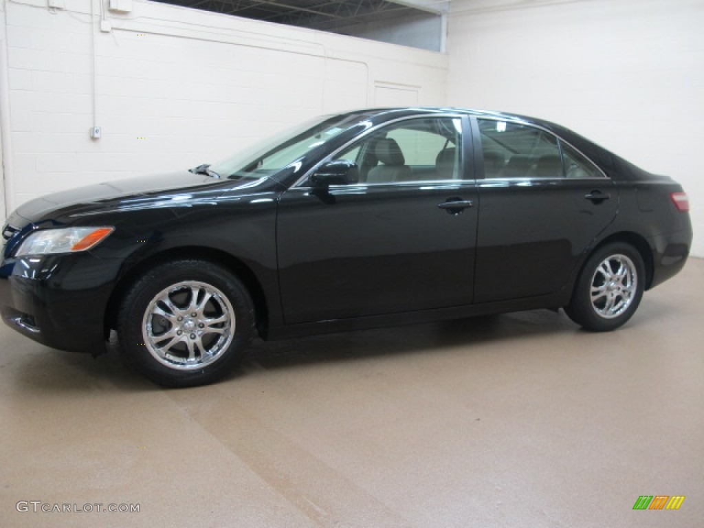 2007 Camry XLE V6 - Black / Bisque photo #5