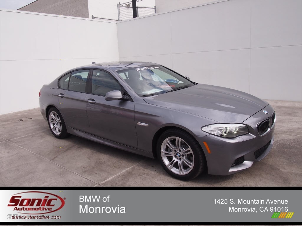 2013 5 Series 528i Sedan - Space Gray Metallic / Black photo #1