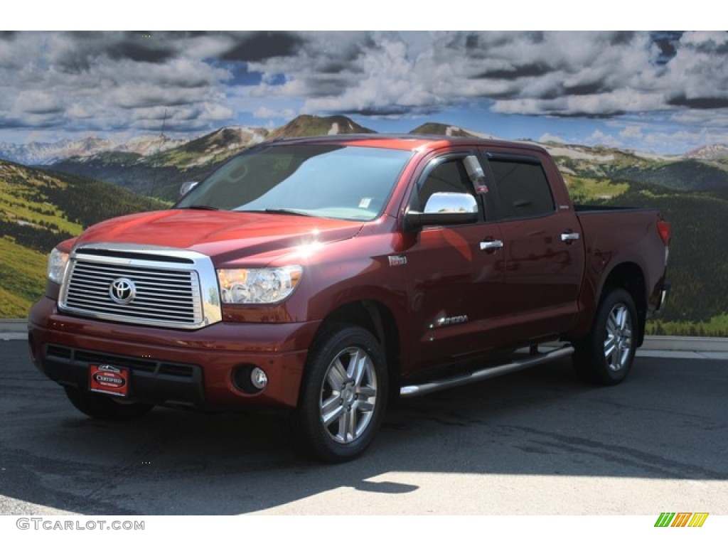 2010 Tundra Limited CrewMax 4x4 - Salsa Red Pearl / Sand Beige photo #4