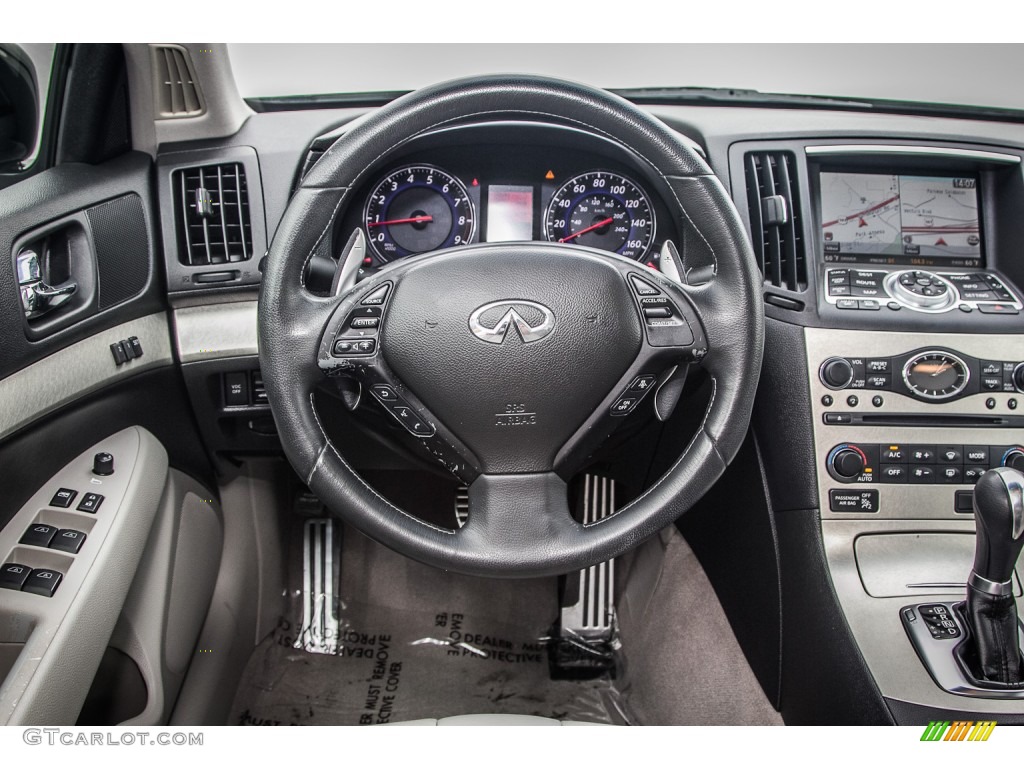 2007 Infiniti G 35 S Sport Sedan Stone Gray Steering Wheel Photo #83951602