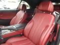 Vermillion Red Nappa Leather Front Seat Photo for 2012 BMW 6 Series #83953411
