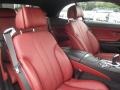 Vermillion Red Nappa Leather Front Seat Photo for 2012 BMW 6 Series #83953435