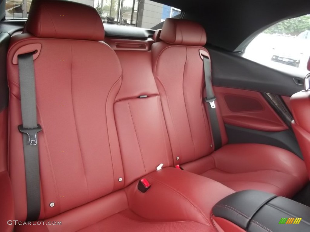 Vermillion Red Nappa Leather Interior 2012 BMW 6 Series 650i xDrive Convertible Photo #83953447