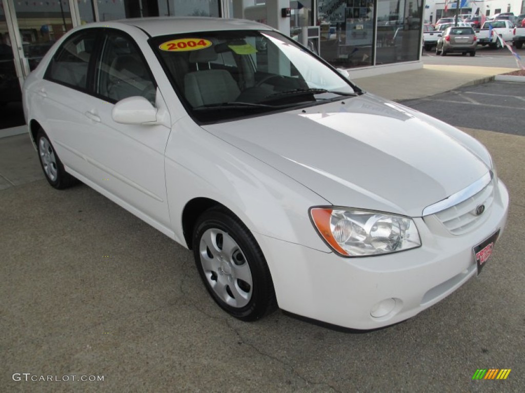 2004 Spectra LX Sedan - Clear White / Gray photo #1