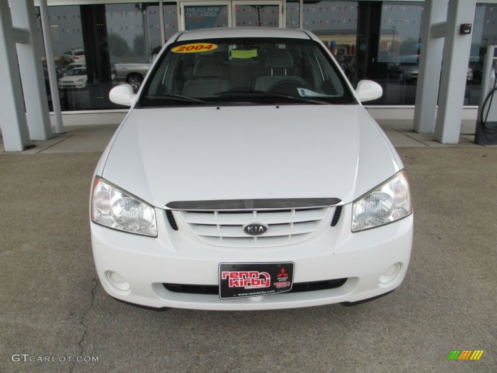 2004 Spectra LX Sedan - Clear White / Gray photo #2