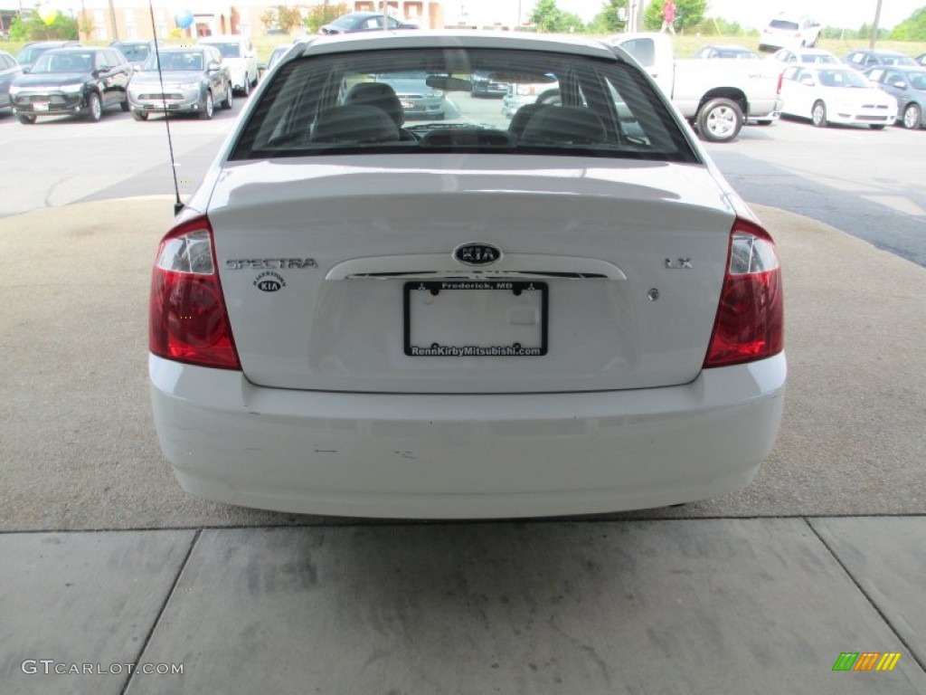 2004 Spectra LX Sedan - Clear White / Gray photo #6