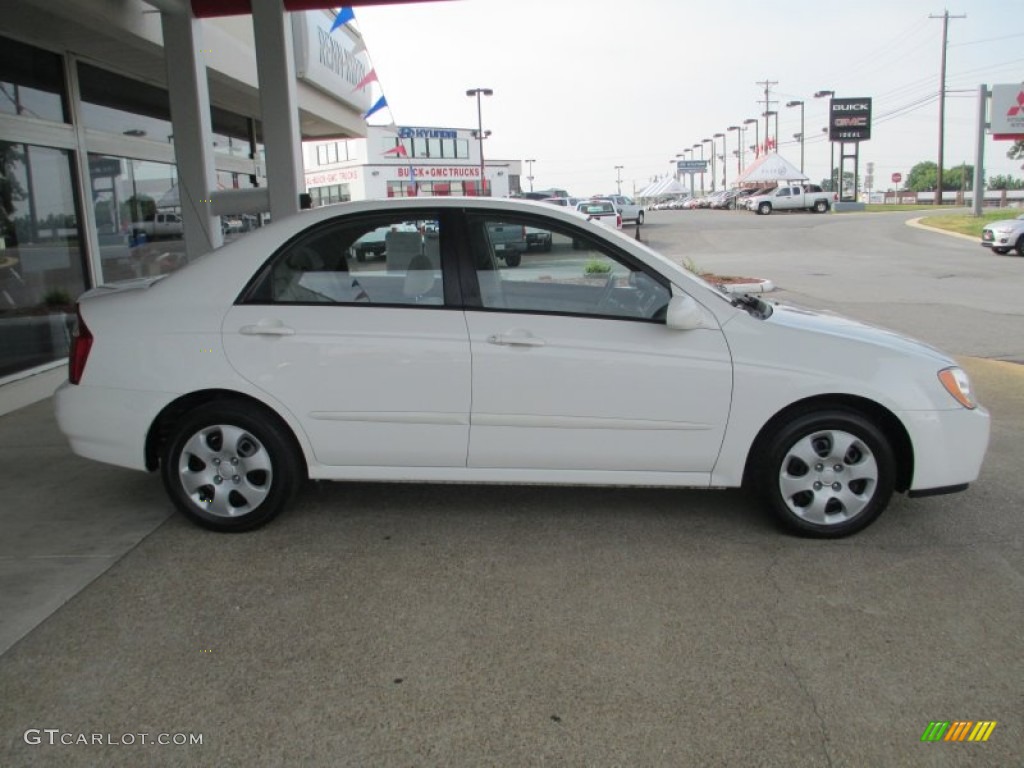 2004 Spectra LX Sedan - Clear White / Gray photo #8