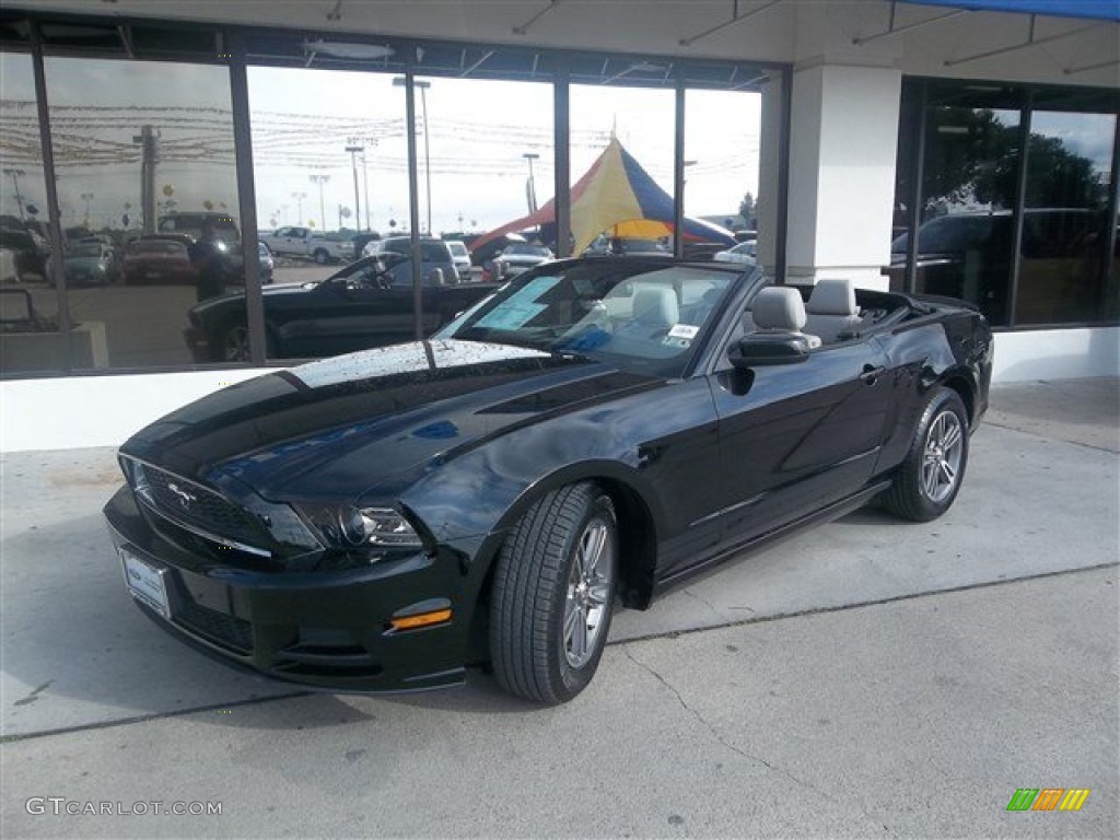 2013 Mustang V6 Premium Convertible - Black / Stone photo #1