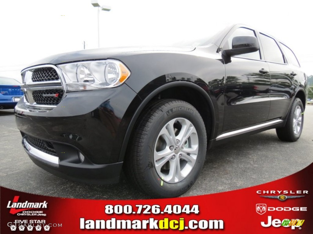 2013 Durango SXT - Brilliant Black Crystal Pearl / Dark Graystone/Medium Graystone photo #1