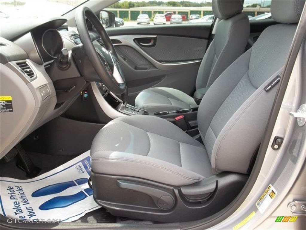 2013 Elantra GLS - Titanium Gray Metallic / Gray photo #18