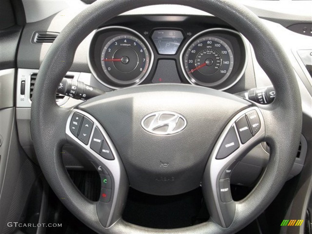 2013 Elantra GLS - Titanium Gray Metallic / Gray photo #13