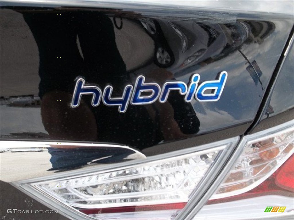 2013 Sonata Hybrid Limited - Black Onyx Pearl / Gray photo #9