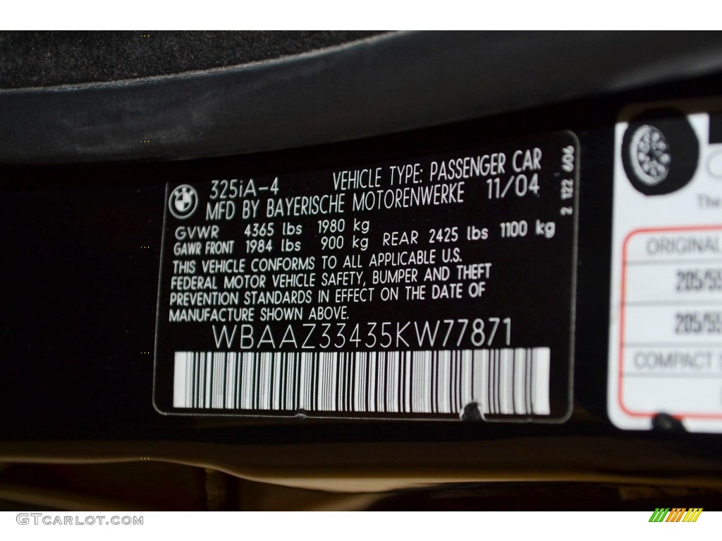 2005 3 Series 325i Sedan - Jet Black / Black photo #8