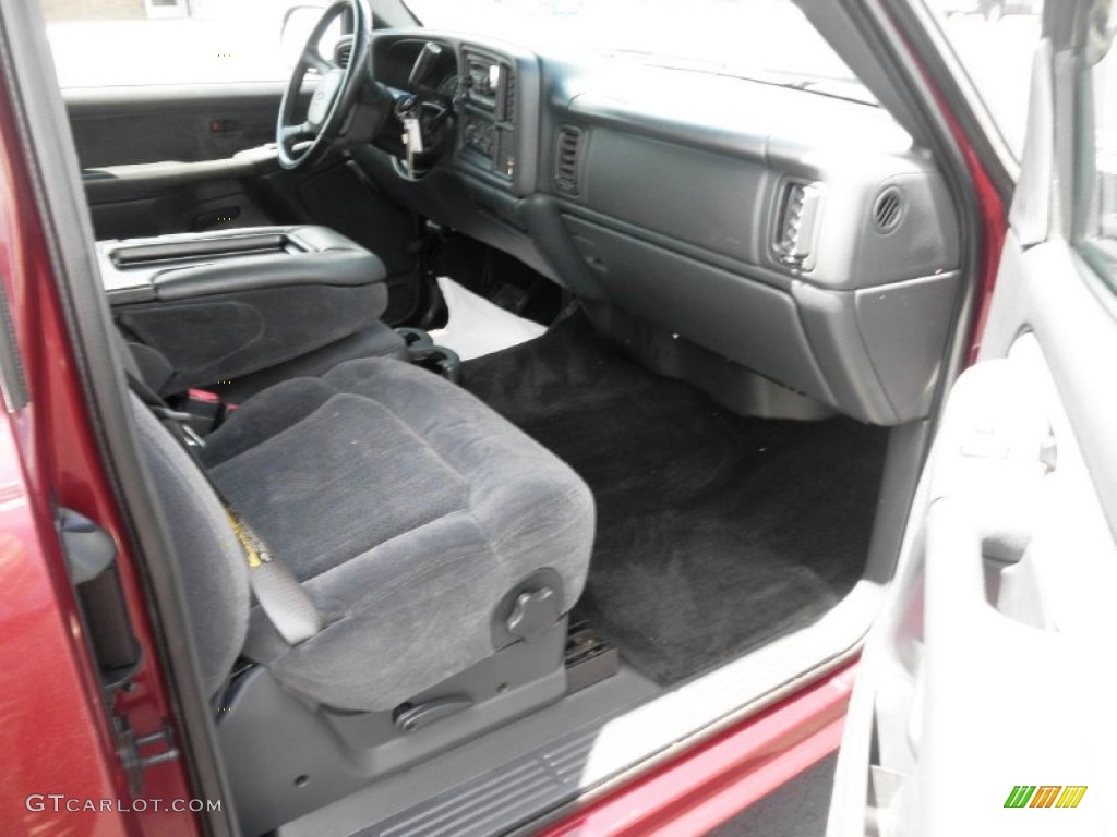 2002 Silverado 1500 LS Extended Cab 4x4 - Dark Carmine Red Metallic / Graphite Gray photo #21