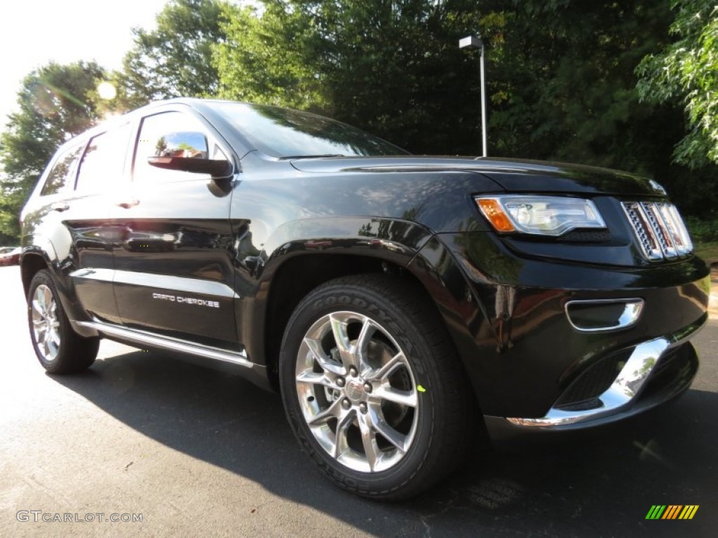 Brilliant Black Crystal Pearl 2014 Jeep Grand Cherokee Summit Exterior Photo #83962140