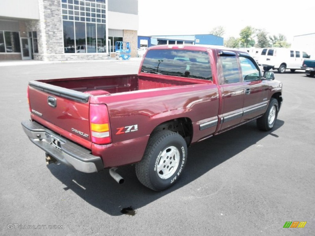 2002 Silverado 1500 LS Extended Cab 4x4 - Dark Carmine Red Metallic / Graphite Gray photo #23