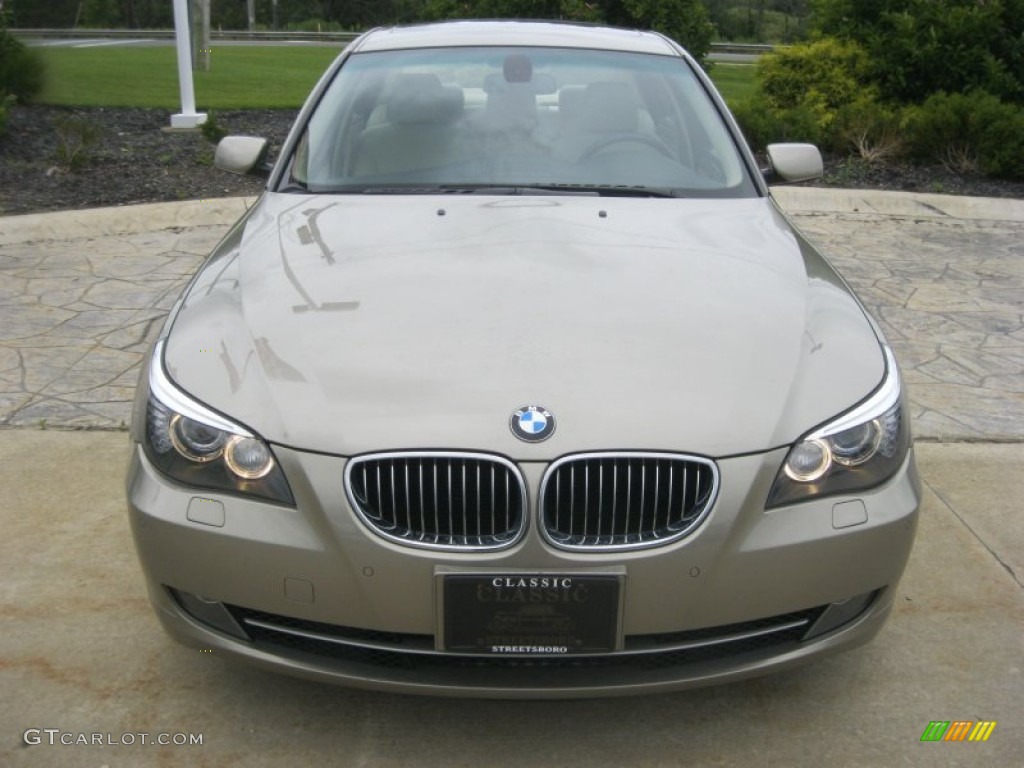2008 5 Series 535xi Sedan - Platinum Bronze Metallic / Cream Beige Dakota Leather photo #2