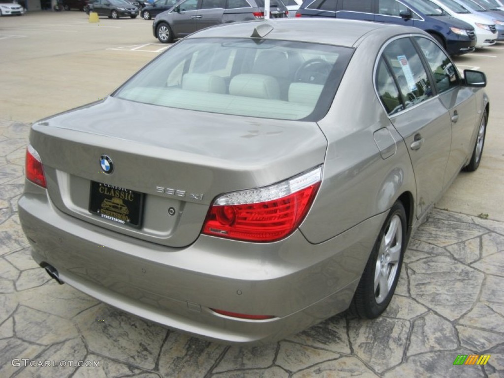2008 5 Series 535xi Sedan - Platinum Bronze Metallic / Cream Beige Dakota Leather photo #5
