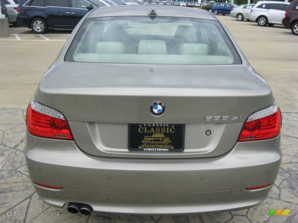 2008 5 Series 535xi Sedan - Platinum Bronze Metallic / Cream Beige Dakota Leather photo #6