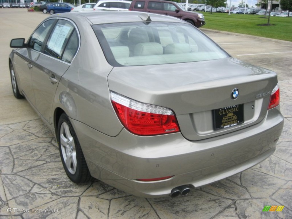 2008 5 Series 535xi Sedan - Platinum Bronze Metallic / Cream Beige Dakota Leather photo #7