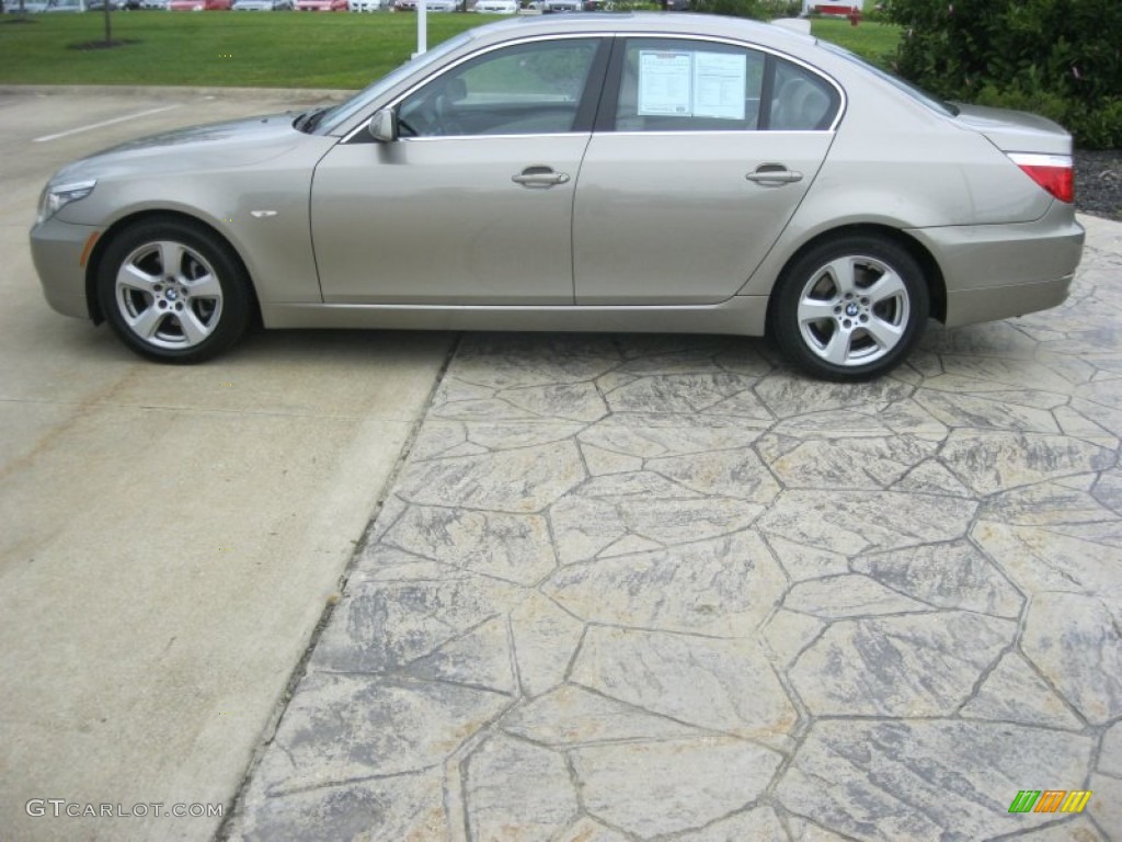2008 5 Series 535xi Sedan - Platinum Bronze Metallic / Cream Beige Dakota Leather photo #8