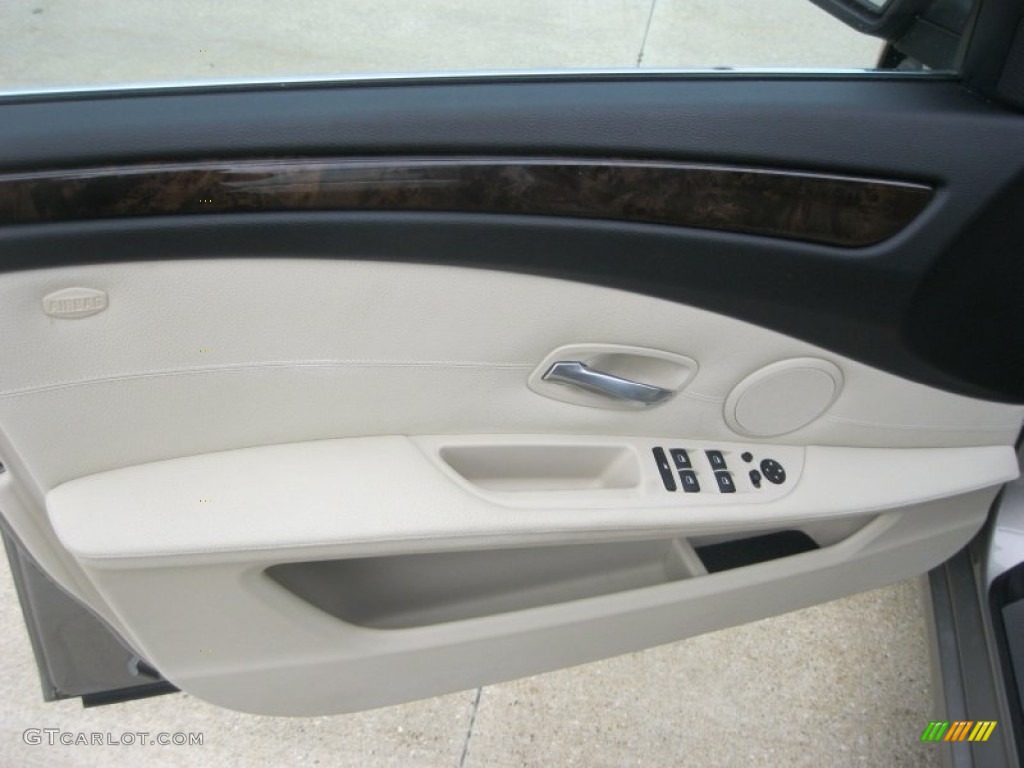 2008 5 Series 535xi Sedan - Platinum Bronze Metallic / Cream Beige Dakota Leather photo #14