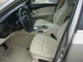 2008 BMW 5 Series Cream Beige Dakota Leather Interior Front Seat Photo