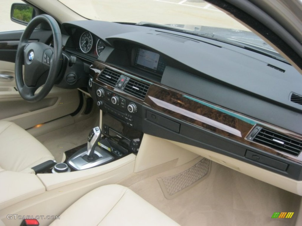 2008 5 Series 535xi Sedan - Platinum Bronze Metallic / Cream Beige Dakota Leather photo #38