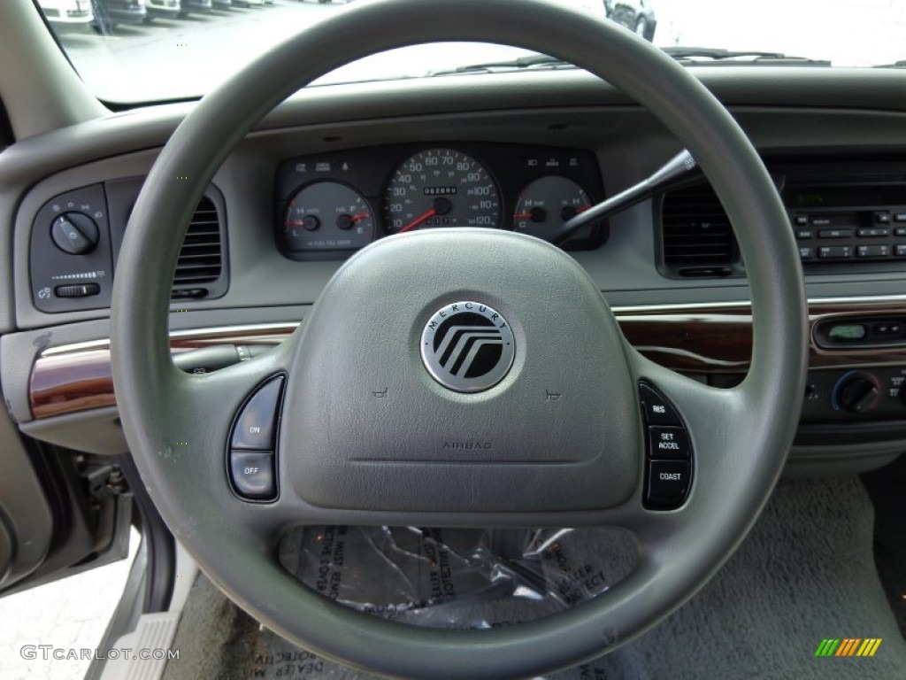 2003 Mercury Grand Marquis GS Light Flint Steering Wheel Photo #83964441