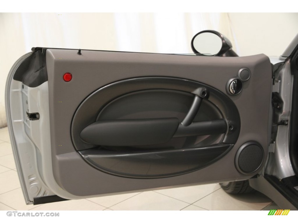 2006 Mini Cooper Hardtop Grey/Panther Black Door Panel Photo #83964852
