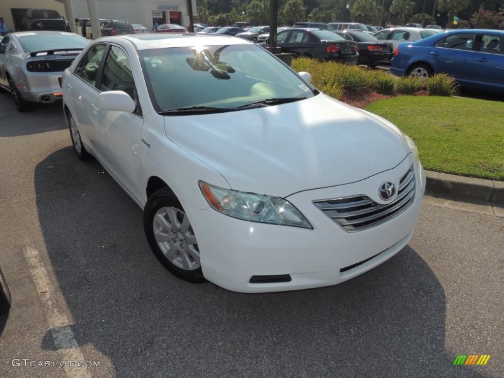 2008 Camry Hybrid - Super White / Bisque photo #1