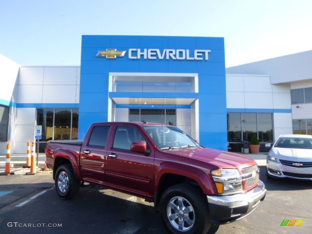 2011 Colorado LT Crew Cab 4x4 - Cardinal Red Metallic / Ebony photo #1