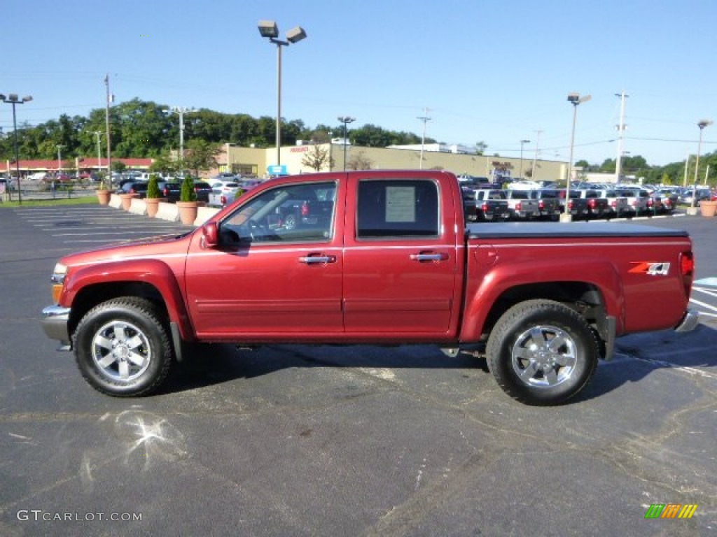 2011 Colorado LT Crew Cab 4x4 - Cardinal Red Metallic / Ebony photo #6