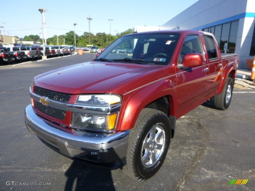 2011 Colorado LT Crew Cab 4x4 - Cardinal Red Metallic / Ebony photo #7