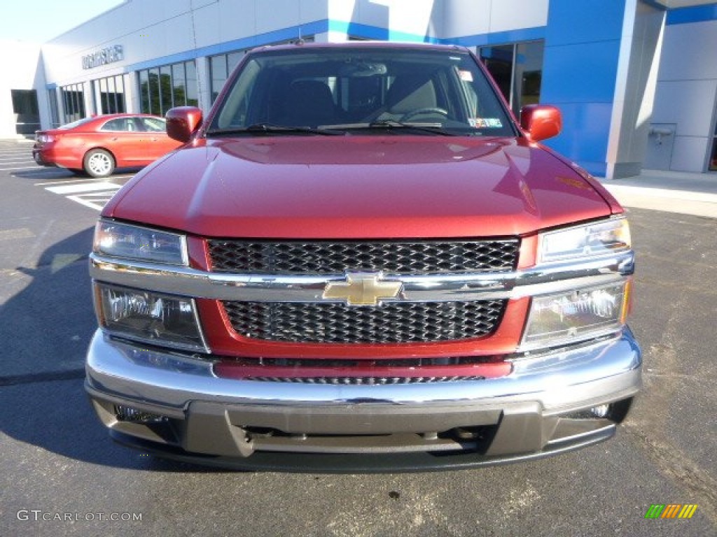 2011 Colorado LT Crew Cab 4x4 - Cardinal Red Metallic / Ebony photo #8