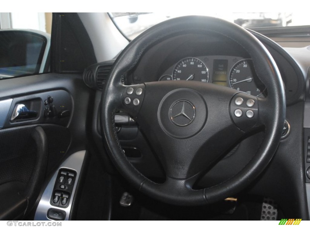 2006 Mercedes-Benz C 230 Sport Black Steering Wheel Photo #83969820
