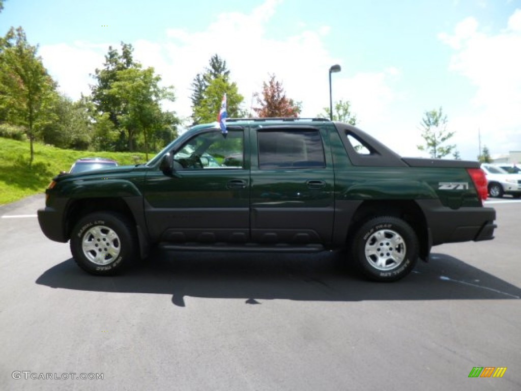 2003 Avalanche 1500 Z71 4x4 - Dark Green Metallic / Dark Charcoal photo #4