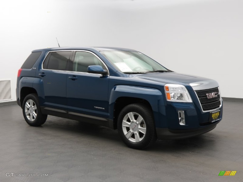 2010 Terrain SLE - Atlantic Blue Metallic / Jet Black photo #1