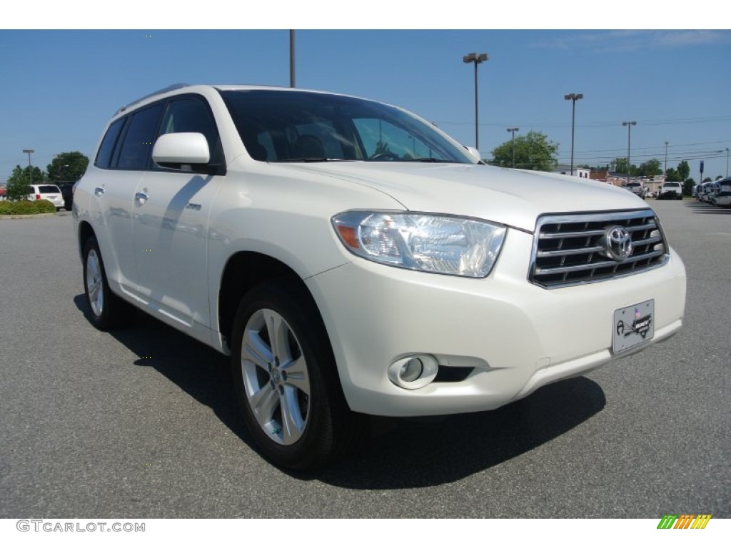 2010 Highlander Limited 4WD - Blizzard White Pearl / Sand Beige photo #2