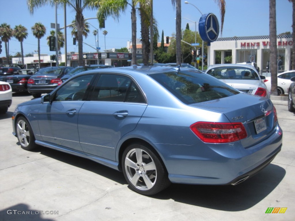 2012 E 350 Sedan - Quartz Blue Metallic / Almond/Mocha photo #4