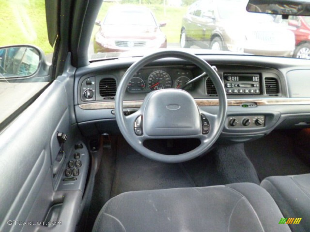 2000 Crown Victoria LX Sedan - Light Blue Metallic / Dark Denim Blue photo #14