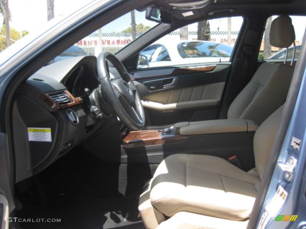 2012 E 350 Sedan - Quartz Blue Metallic / Almond/Mocha photo #19