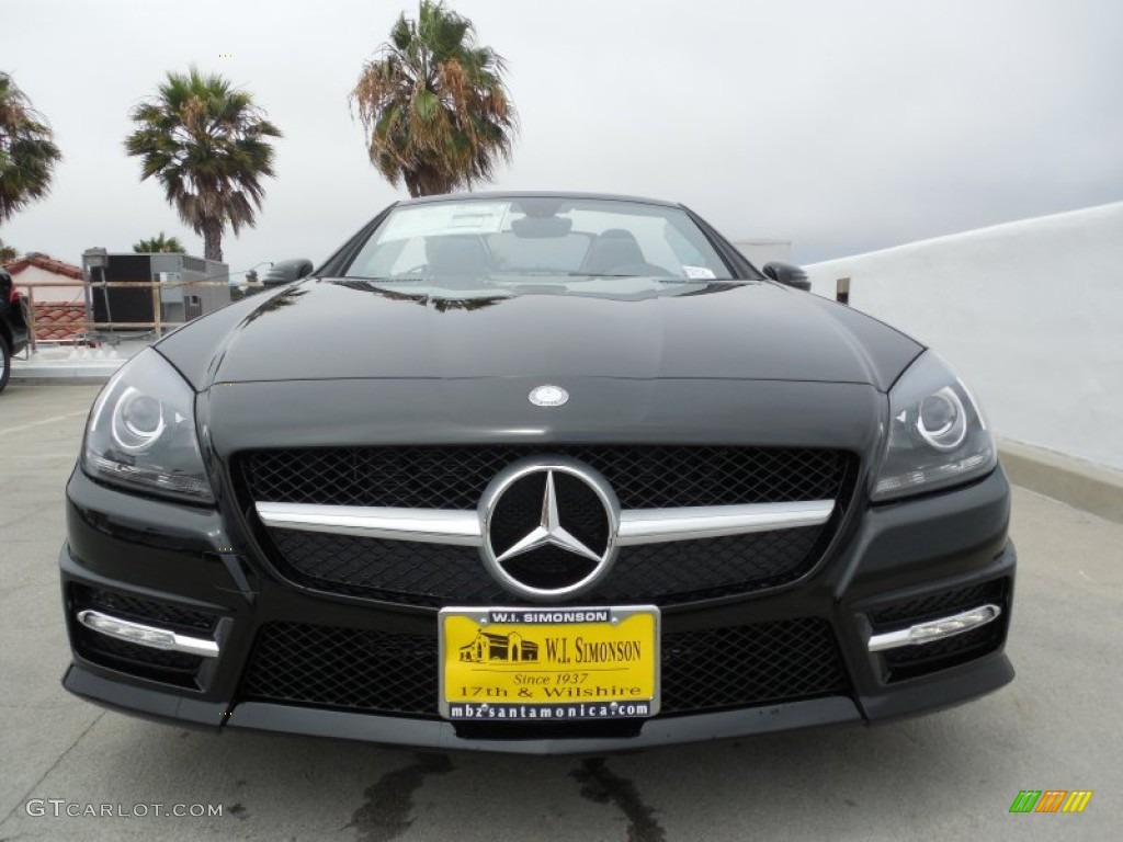 2014 SLK 350 Roadster - Black / Black photo #2