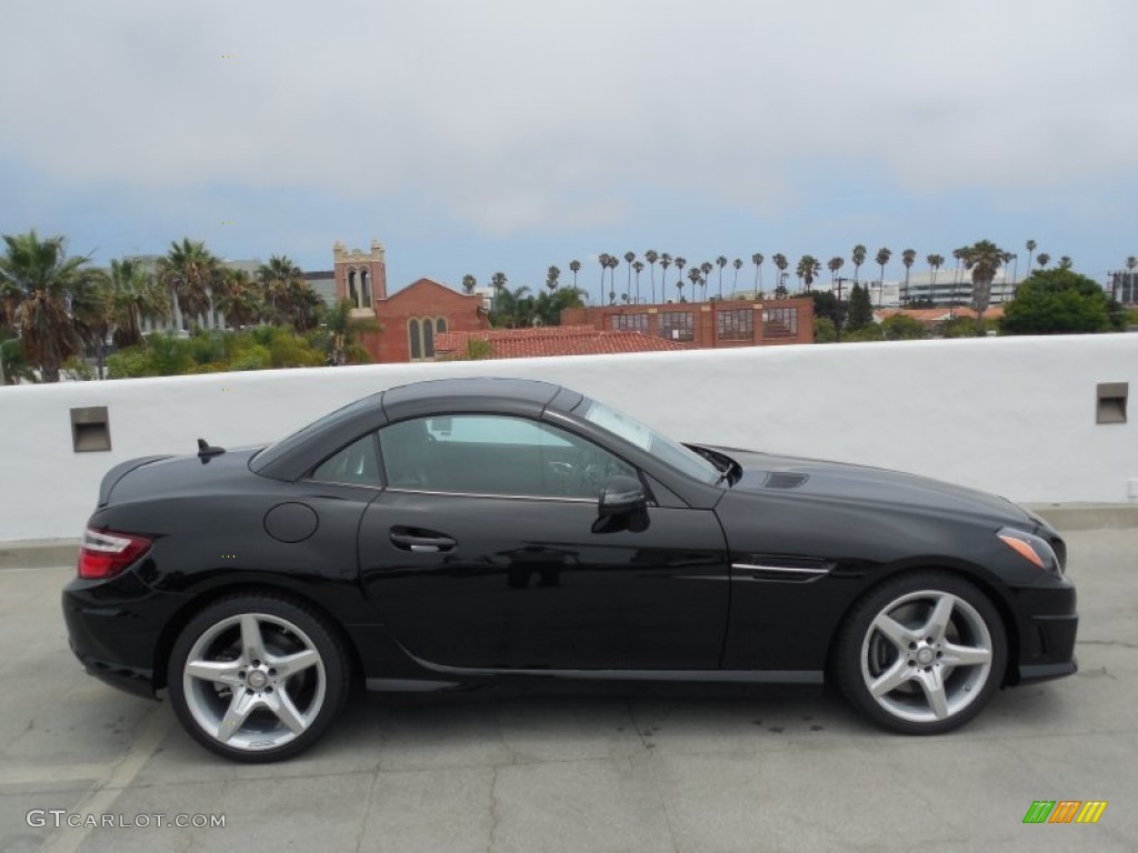 2014 SLK 350 Roadster - Black / Black photo #7