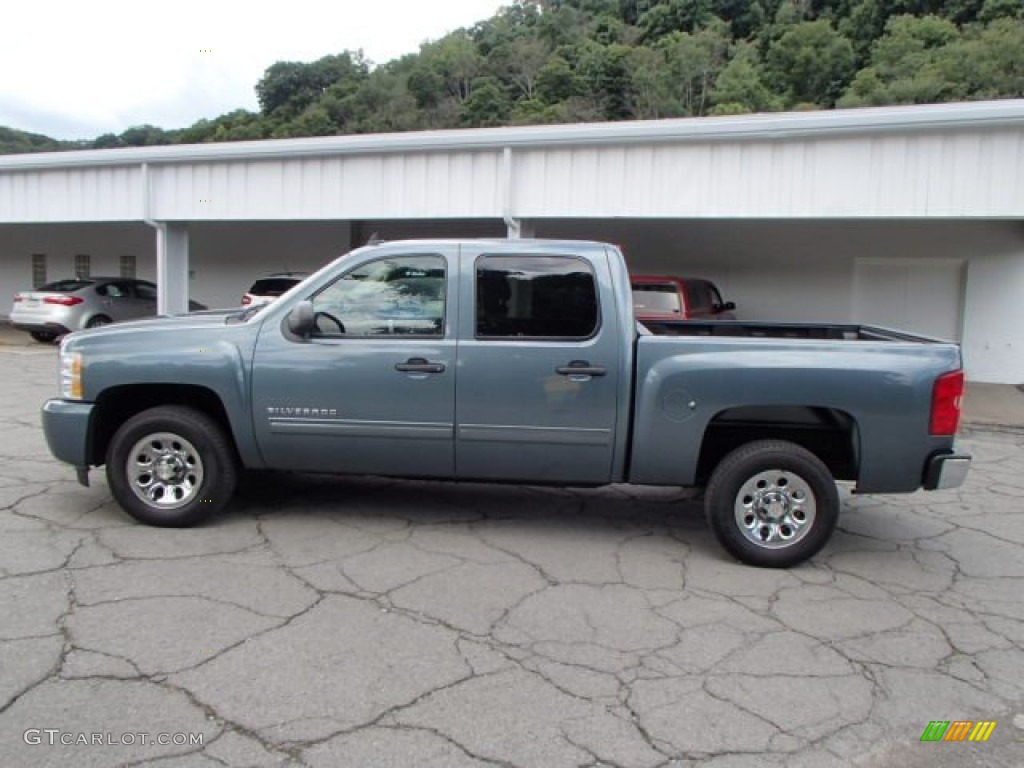 2011 Silverado 1500 LS Crew Cab - Blue Granite Metallic / Dark Titanium photo #5