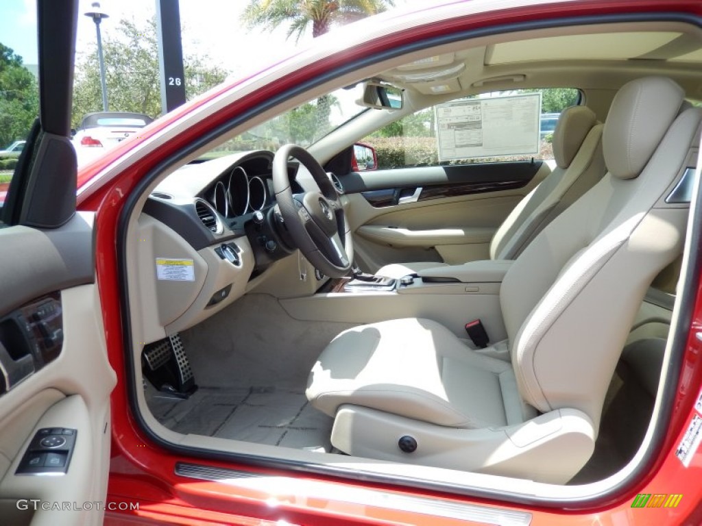 Almond/Mocha Interior 2014 Mercedes-Benz C 250 Coupe Photo #83974206