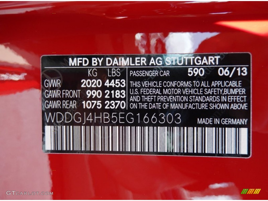 2014 C Color Code 590 for Mars Red Photo #83974350