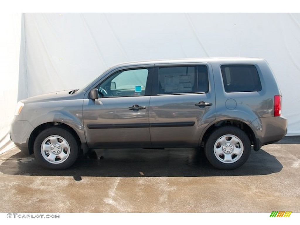 2013 Pilot LX 4WD - Polished Metal Metallic / Gray photo #4