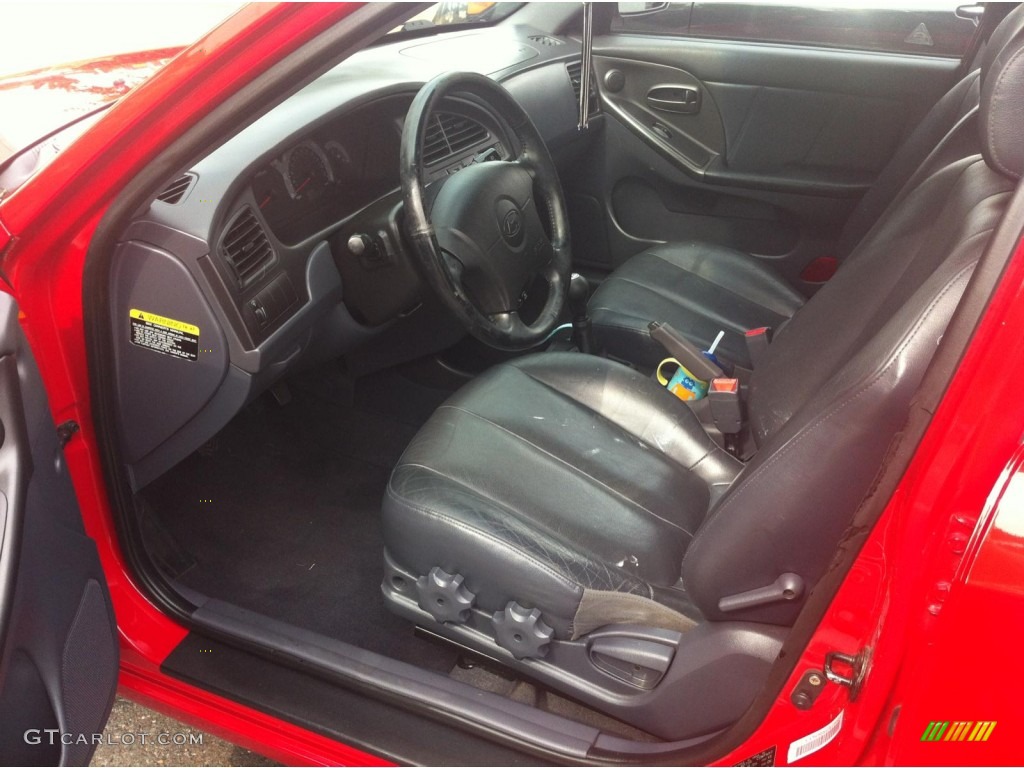2003 Elantra GT Hatchback - Rally Red / Dark Gray photo #7